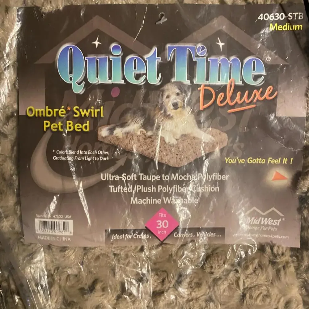 Quiet Time Ombre Swirl Polyfiber Cushion Pet Dog Bed ideal for crates fits 30